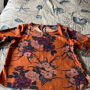 Premise Orange Floral Blouse